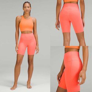 Lululemon Women's Align High Rise Short 8" Yoga Shorts Size 4 Raspberry Cream